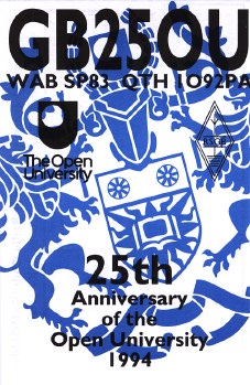 Front of Bletchley Park QSL card